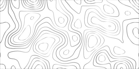 Fototapeta premium Topographic canyon geometric map relief texture with curved layers and shadow. abstract White background with a beautiful pattern, Topographic contour lines vector map seamless pattern vector.