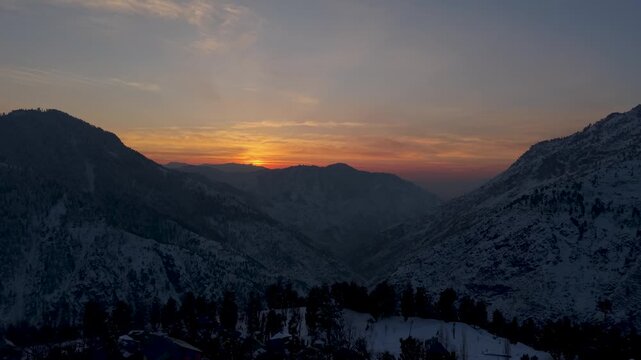 bunjwah, kishtwar, jammu and kashmir, drone shot, aerial view, drone footage, 4k video, snow covered, winter landscape, mountain village, himalayas, scenic beauty, paradise on earth, snowy mountains, 
