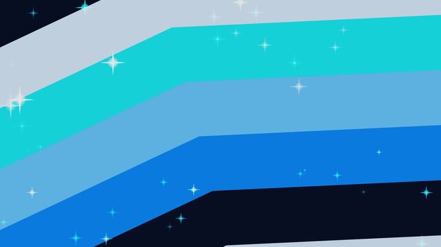 Vibrant blue and gray chevron pattern with sparkles, perfect for background animation.