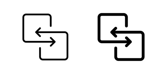Replace icon for data exchange and synchronization between sources © Hasan_Sumon