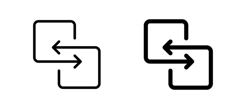 Replace icon for data exchange and synchronization between sources
