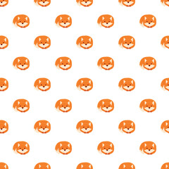 Fototapeta premium Repeating pattern showing adorable orange foxes curled up and sleeping