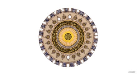 Fototapeta premium Close-up of Circular Mechanical Gear with Intricate Details.
