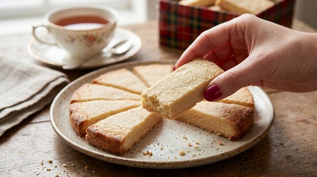 Shortbread Biscuit &ndash; Buttery Traditional Scottish Crumbly Tea Biscuit