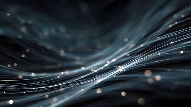 Abstract representation of interconnected digital streams and flowing energy symbolizing advanced technology and innovation