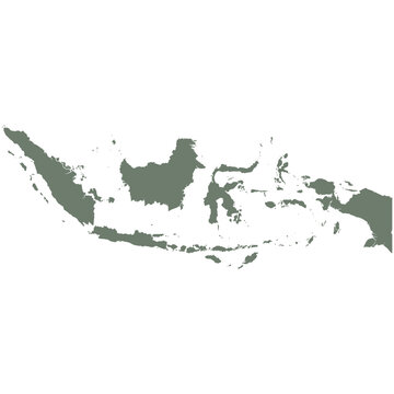Map of Indonesia plain stock vector illustration