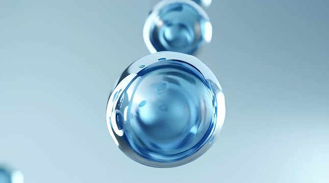 Microscopic Molecular Sphere Elements with Glowing Cores
