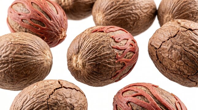 Fresh Spice Collection &ndash; Realistic Whole Spices Set on Clean White Background
