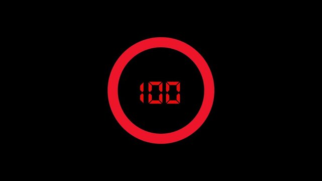 Red Circle With 98.9 Percent Loading Indicator progress