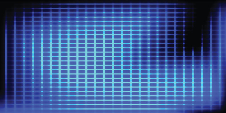 Abstract futuristic blue digital grid matrix with glowing light effect vector design