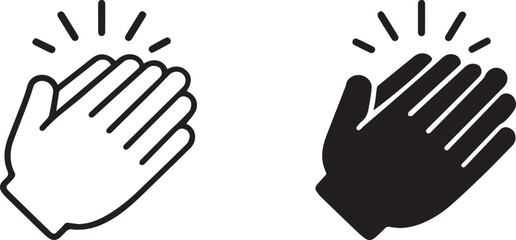 Obraz premium Applauding Hands Silhouette