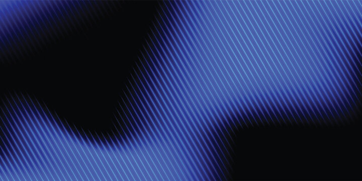 High tech abstract blue luminous diagonal moire line texture vector art