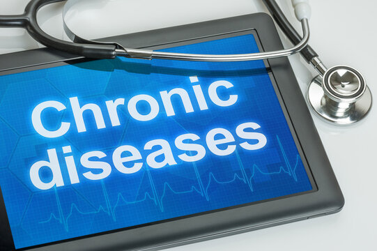 Tablet with text on the display - Chronic diseases
