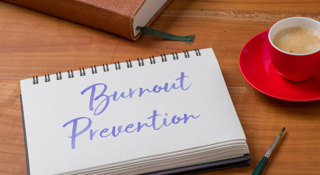 A Notepad on a desk - Burnout Prevention