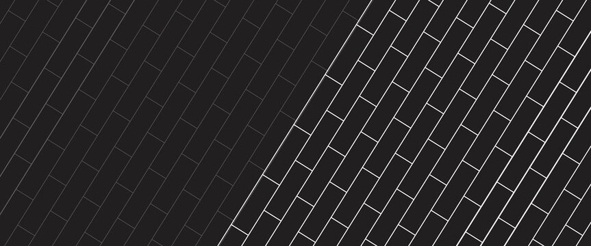 black brick wall texture, seamless cladding pattern for interior decoration, kitchen backsplash, plastic panel, building outdoor design. Abstract minimal background, vector eps 10