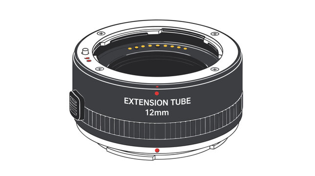 Camera Lens Extension Tube 12mm Close Up.