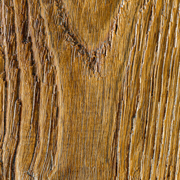 Full frame texture of old rustic wooden board with grain and cracks