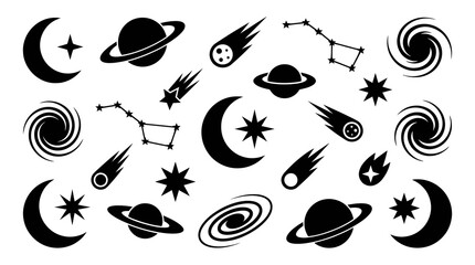 Space and Celestial Icon Set © Tukang