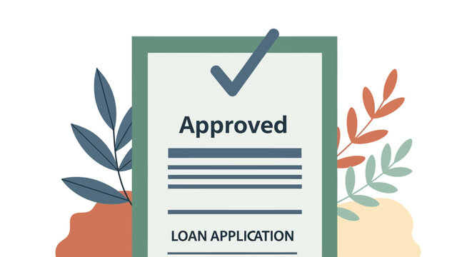 Approved loan application form document.