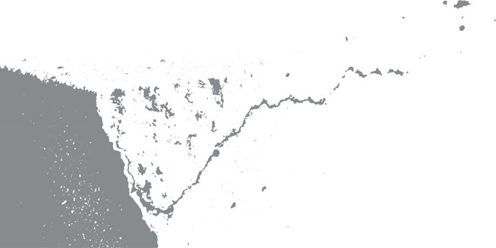 Abstract map like pattern of gray landmass shapes and islands on white background with minimalist design abstract geography landmass continent cartography territory coastline background