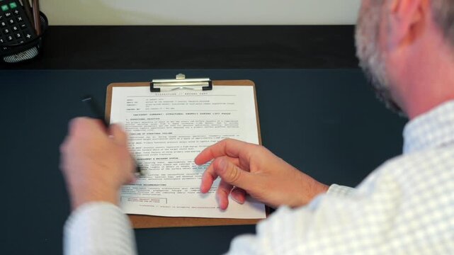 Concept - Government military documents marked Top Secret or Classified featuring lines of text blacked out with heavy ink marker edited redactions