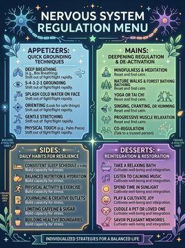 Nervous System Regulation Menu Infographic