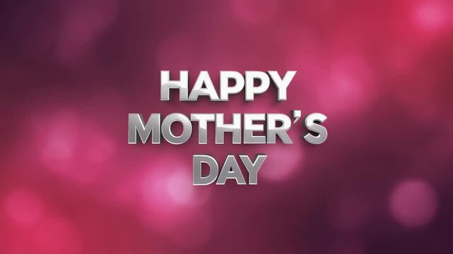 Happy Mother's Day celebration with pink background and text overlay