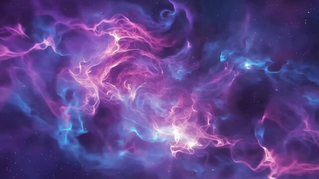 Abstract blue smoke energy background with glowing electric plasma light and liquid motion fractal seamless 4k super animation video