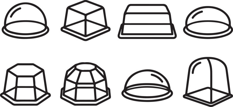 Isometric vector icons set of geometric polyhedron shapes Vector