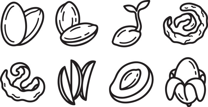 Vector collection of hand drawn letter m in different styles Vector