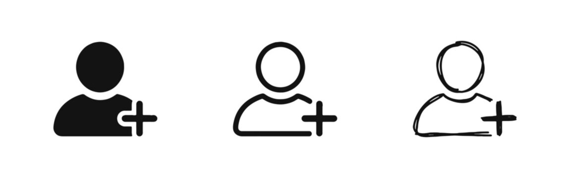 Add New User Profile Icons in Solid Line and Hand Drawn Sketch Styles