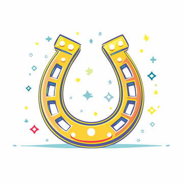Golden Horseshoe with Sparkles