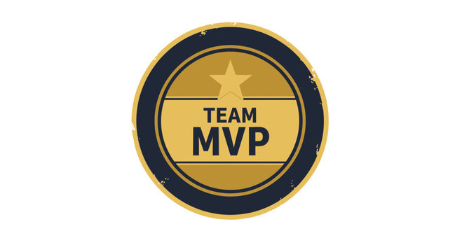 Team MVP Award Medal Graphic Design.