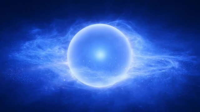 Blue supernova exploding with gravitational waves releasing cosmic energy into a nebula in the vastness of deep space