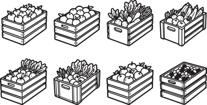 Set of eight 3d isometric gift boxes with ribbons and bows vector illustration Vector