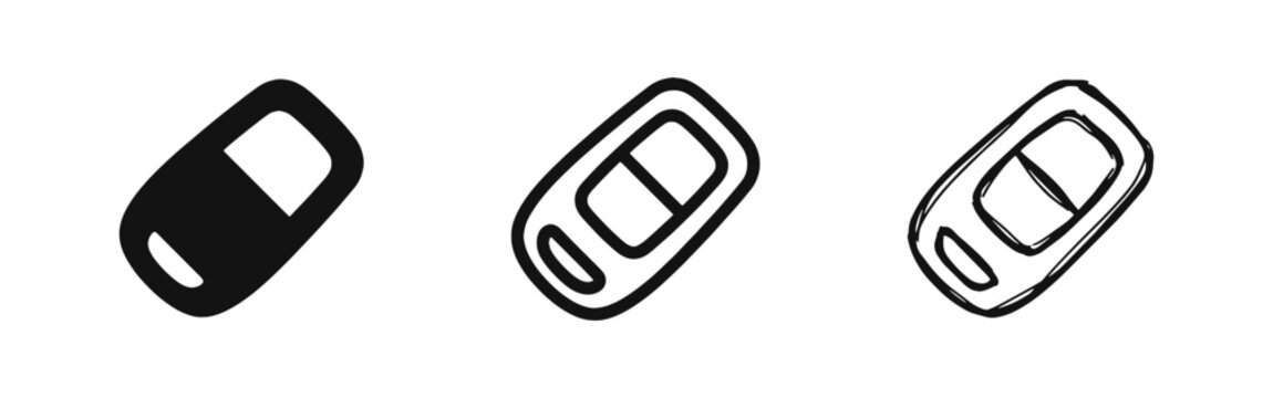 Eraser Icon Set - Stationery Supplies and Digital Deletion Tool Concept