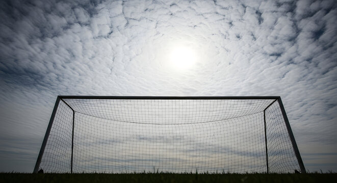Soccer goal post net frame.