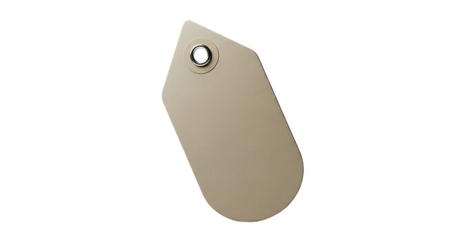 Brushed metal dog tag with hole