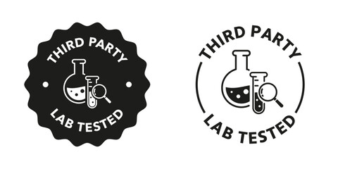 Third party lab tested vector signs for bottle or container of product. © Саша Мельник