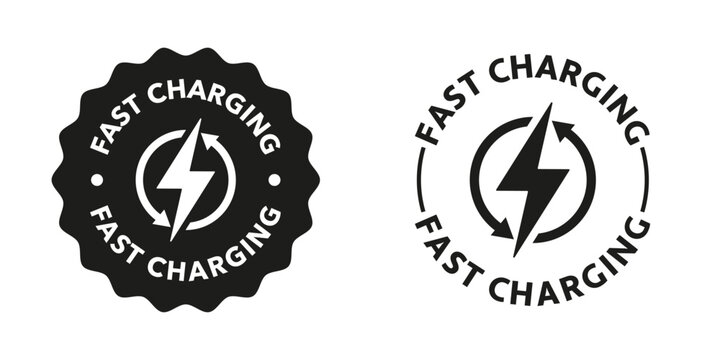 Fast Charging labels for device or electric charger.