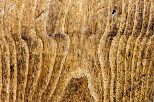 Full frame texture of old rustic wooden board with grain and cracks