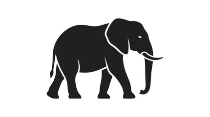 Fototapeta premium Elephant Silhouette Vector Illustration