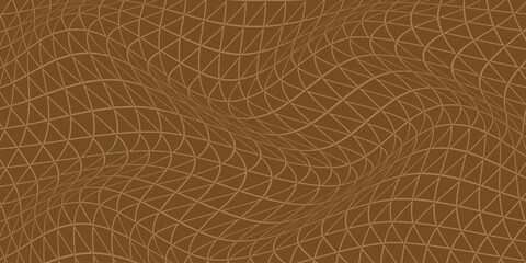 Fototapeta premium simple brown outline triangle wave pattern art for banner poster background.
