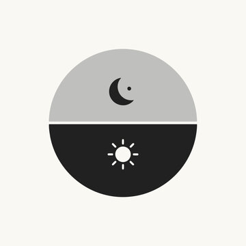 Day and Night Icon Graphic Design.