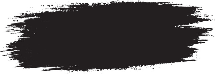 Fototapeta premium Black ink brush stroke texture on white background
