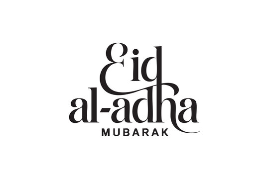 Eid aladha mubarak typography design islamic calligraphy amp festive lettering collection