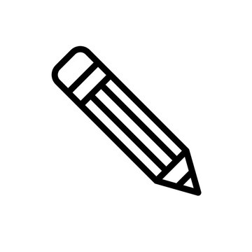 Pencil with eraser vector icon