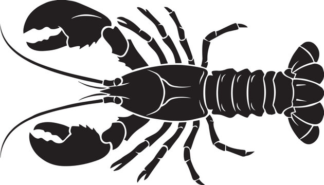 Minimalist Lobster Silhouettes Vector Crustacean Icon LOW COMPETITION