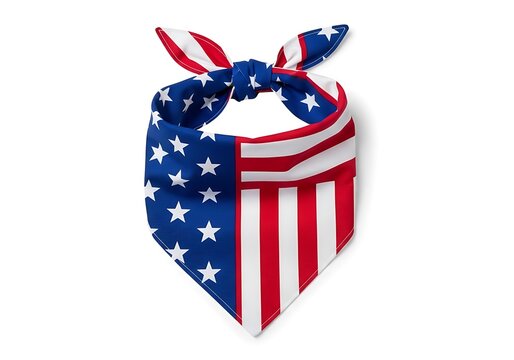 American independence day patriotic bandana with stars and stripes design