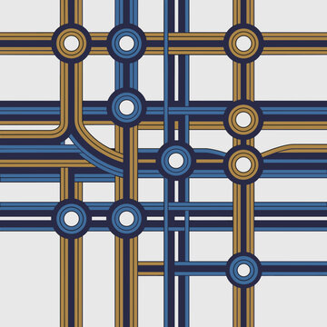 Corporate chart as a transit map &ndash; Perfect for business strategy presentations, corporate restructuring guides, or infrastructure management tools.